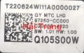 Cụm điều khiển công tắc điều hòa AC Kia Sonet Tháo Xe 97250-CC000 97250CC000