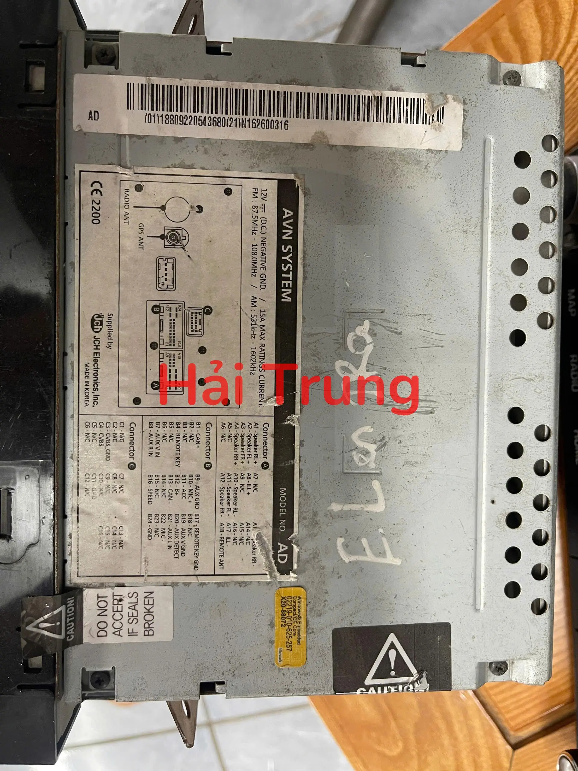 Màn hình Hyundai Elantra 2016-2020 Tháo Xe