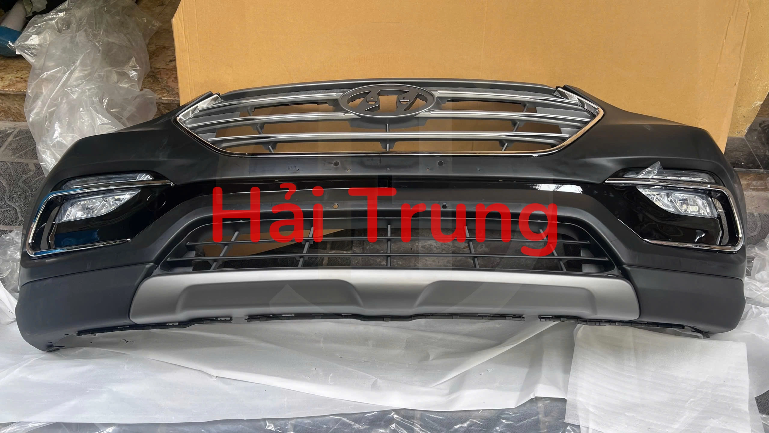 Nguyên bộ cản trước Hyundai Santafe 2016-2018  