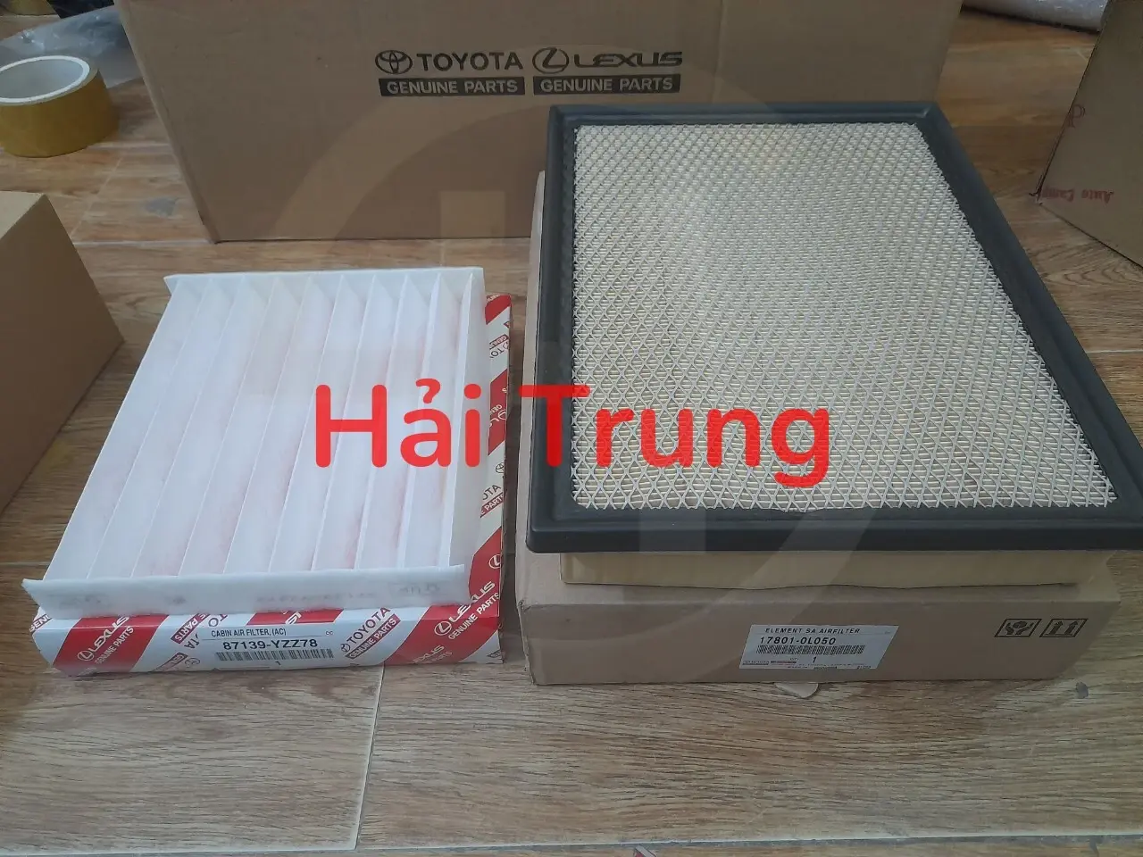 Lọc gió động cơ-Lọc gió điều hòa Fortuner chính hãng