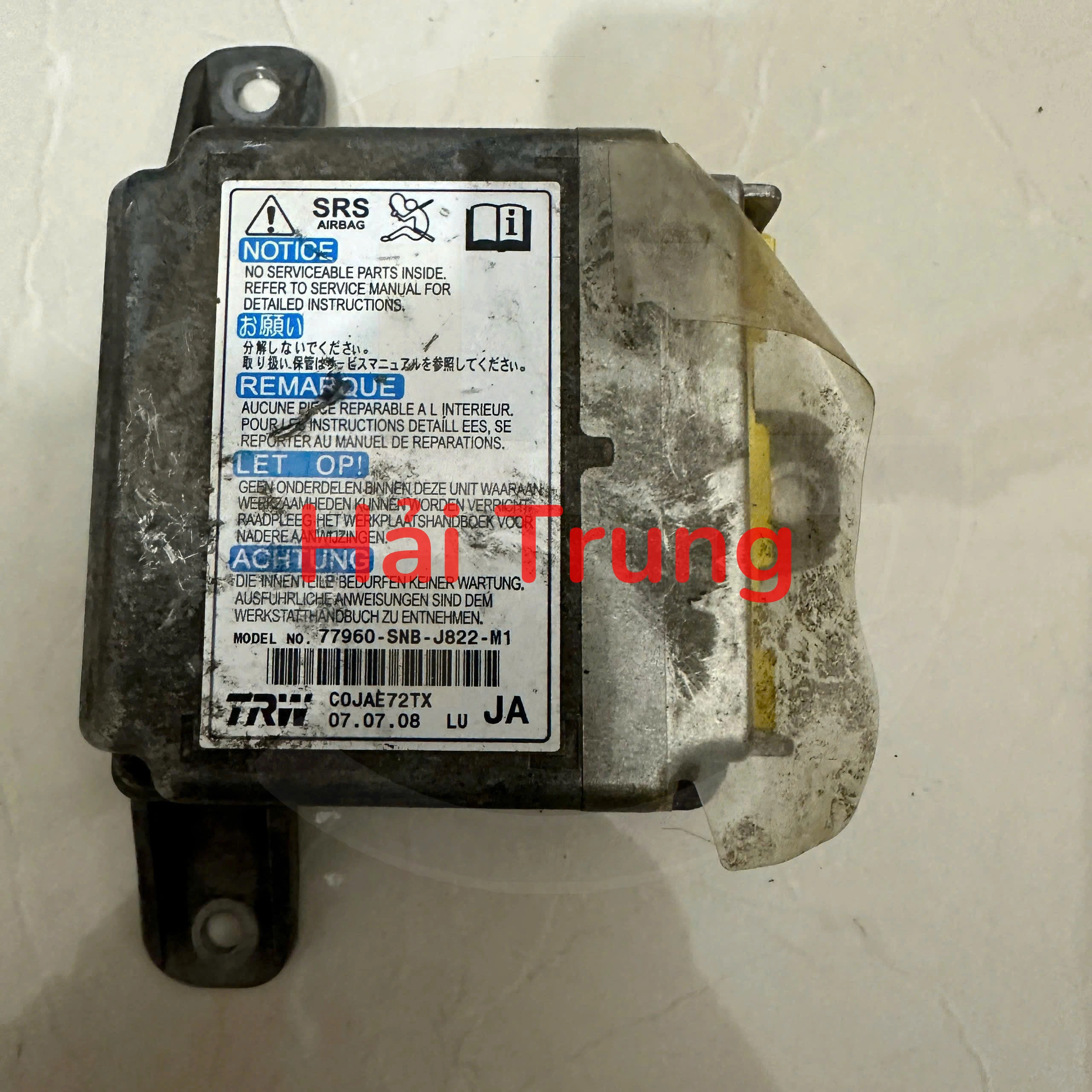 77960SNBJ822M1 Hộp điều khiển túi khí Honda City 2006 - 2011 Tháo Xe