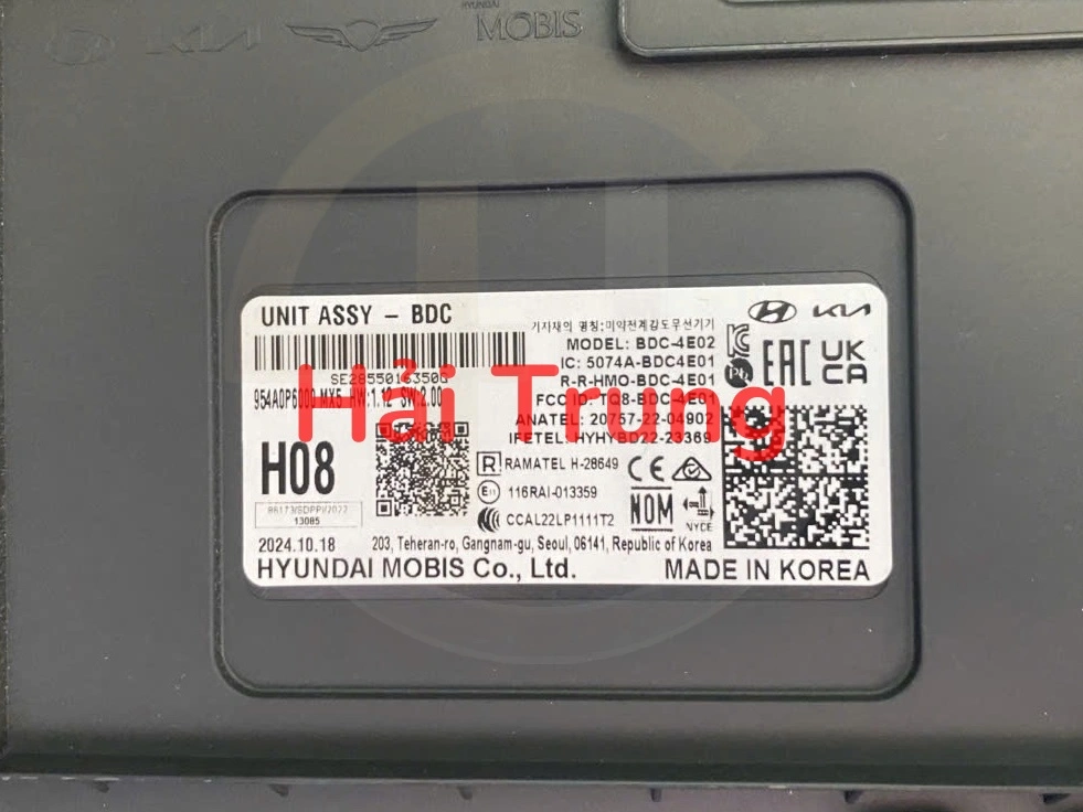 Hộp điều khiển điện thân xe BDC Hyundai Santafe 2024-2027 Tháo Xe 954A0-P6000 954A0P6000