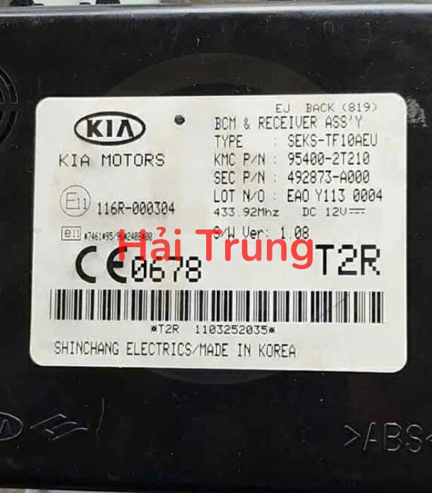 954002T210 Tháo xe hộp điện thân xe BCM Kia Optima