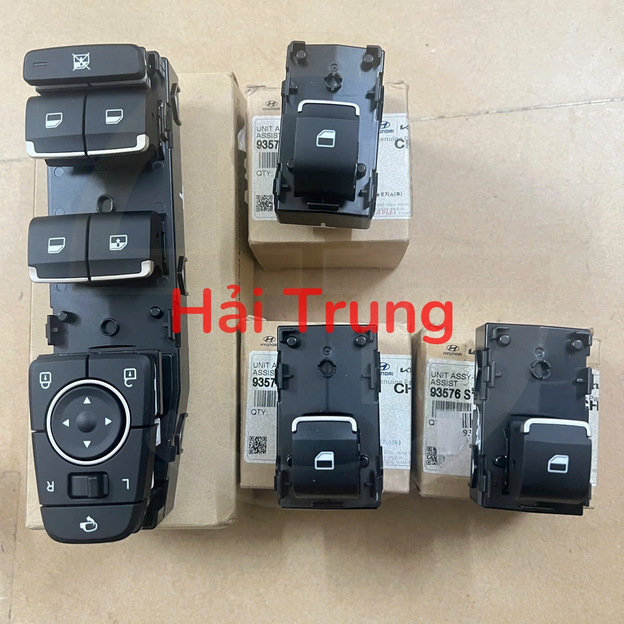 Bộ công tắc lên xuống kính Hyundai Santafe 2019-2021