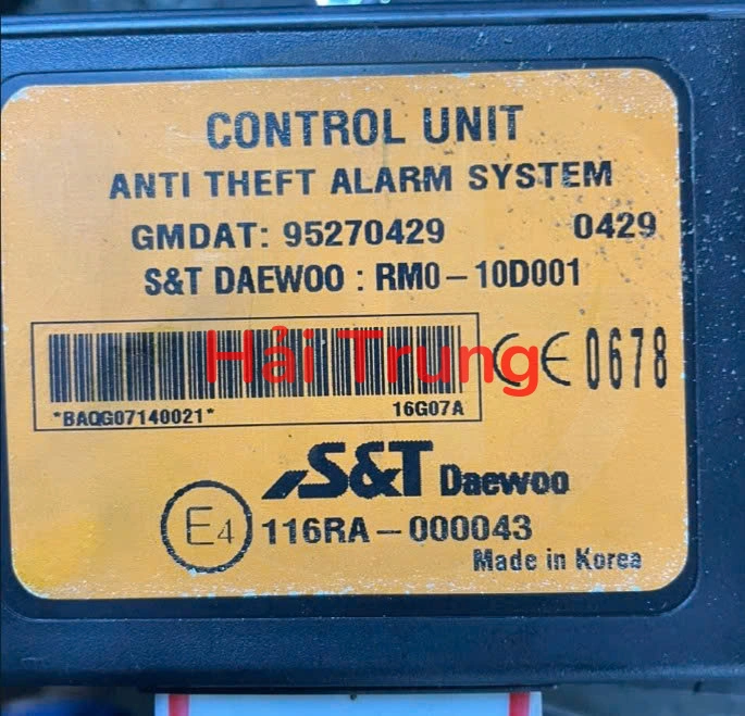 95270429 Hộp điều khiển khóa chưa Chevrolet Aveo Tháo xe