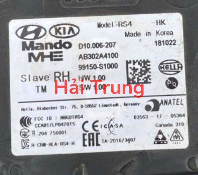 99150S1000 Cảm biến cảnh báo vượt hông sau Hyundai Santafe 2019-2021 Tháo Xe