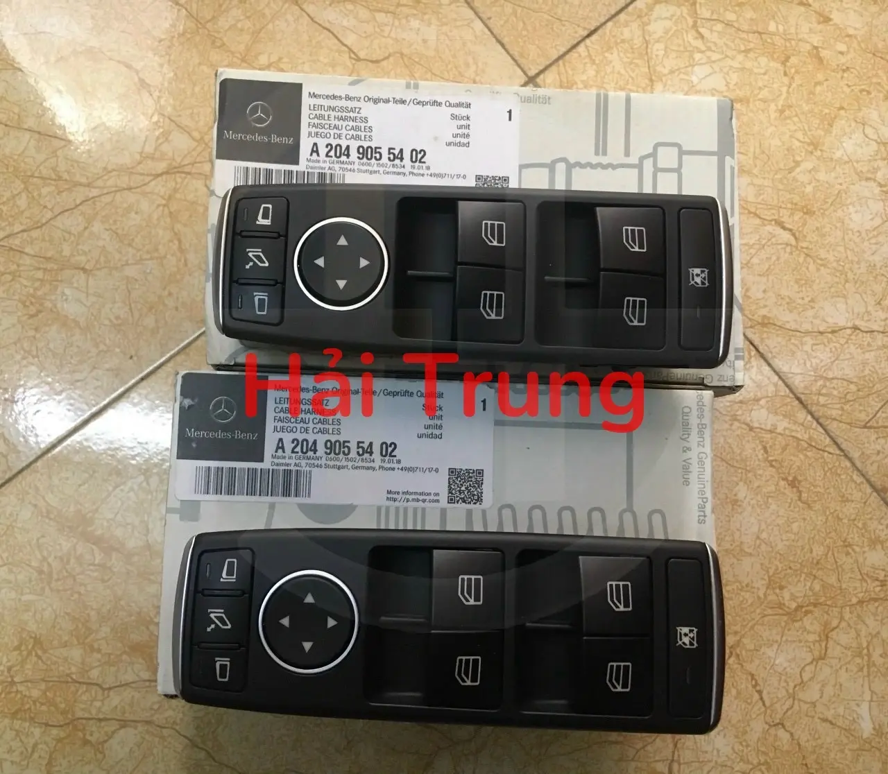 Công tắc lên xuống kính tổng Mercedes GLK, GLE, GLC W204 chính hãng A2049055402 