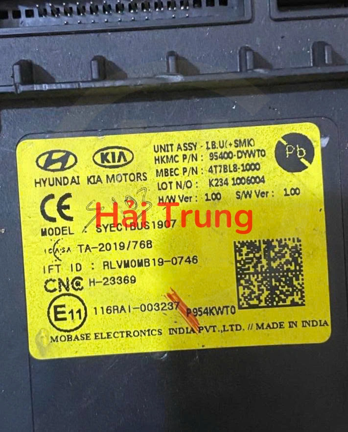 Hộp IBU + SMK Kia Carens Tháo Xe 95400-DYWT0 95400DYWT0