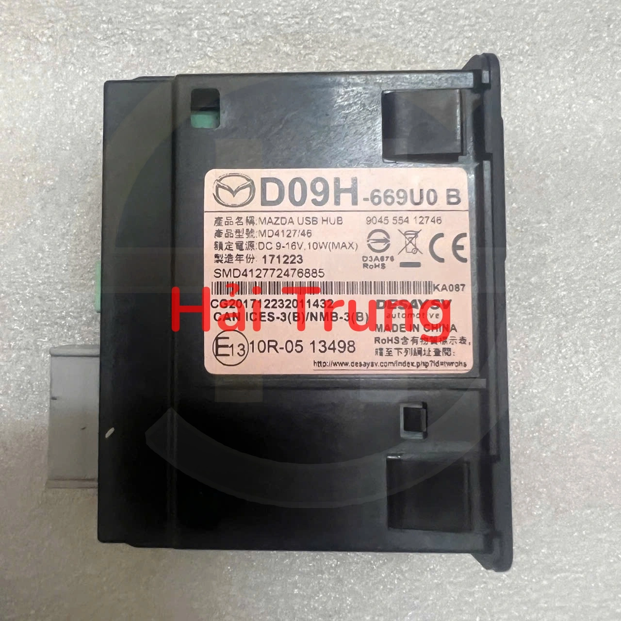 Cụm cổng kết nối phụ trợ UAX, USB, SD Mazda 3, Mazda 6, CX-3, CX-5, CX-9 Tháo Xe D09H-669U0-B