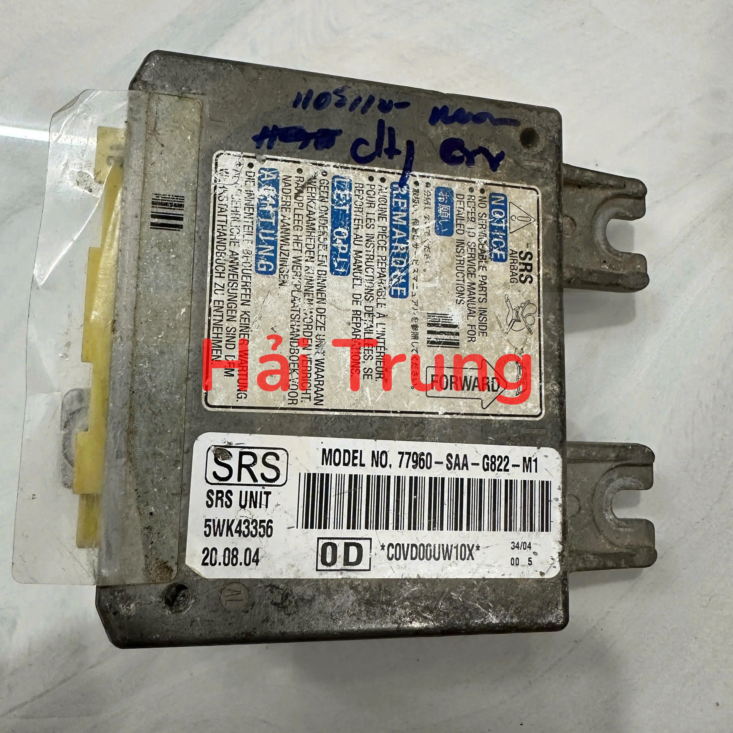 Hộp điều khiển túi khí Honda Jazz 2005-2007 Tháo xe