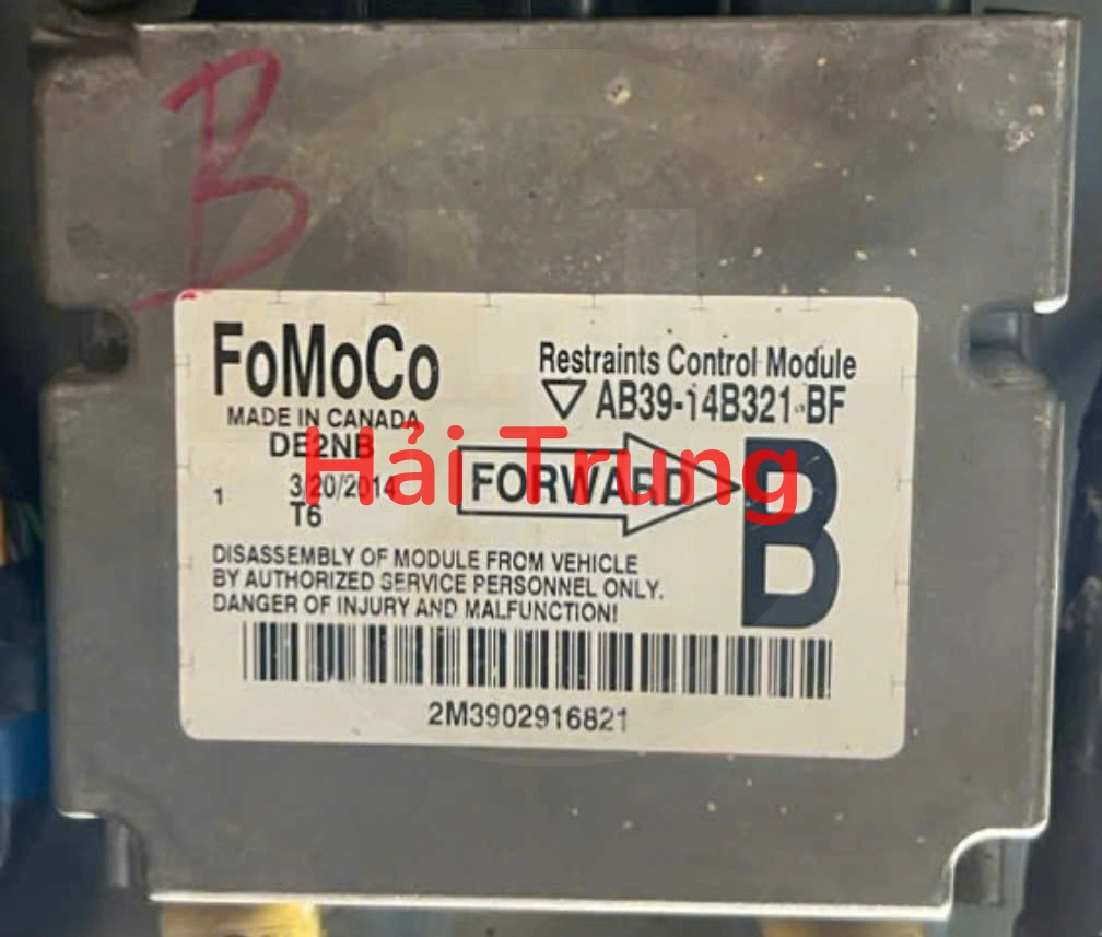 AB3914B321BF Tháo xe hộp điều khiển túi khí Ford Ranger, Mazda BT50