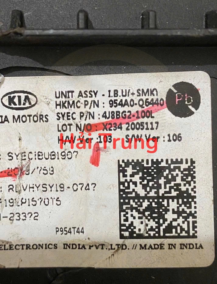 Hộp IBU + SMK Kia Seltos 2024-2027 Tháo Xe 954A0-Q6440 954A0Q6440
