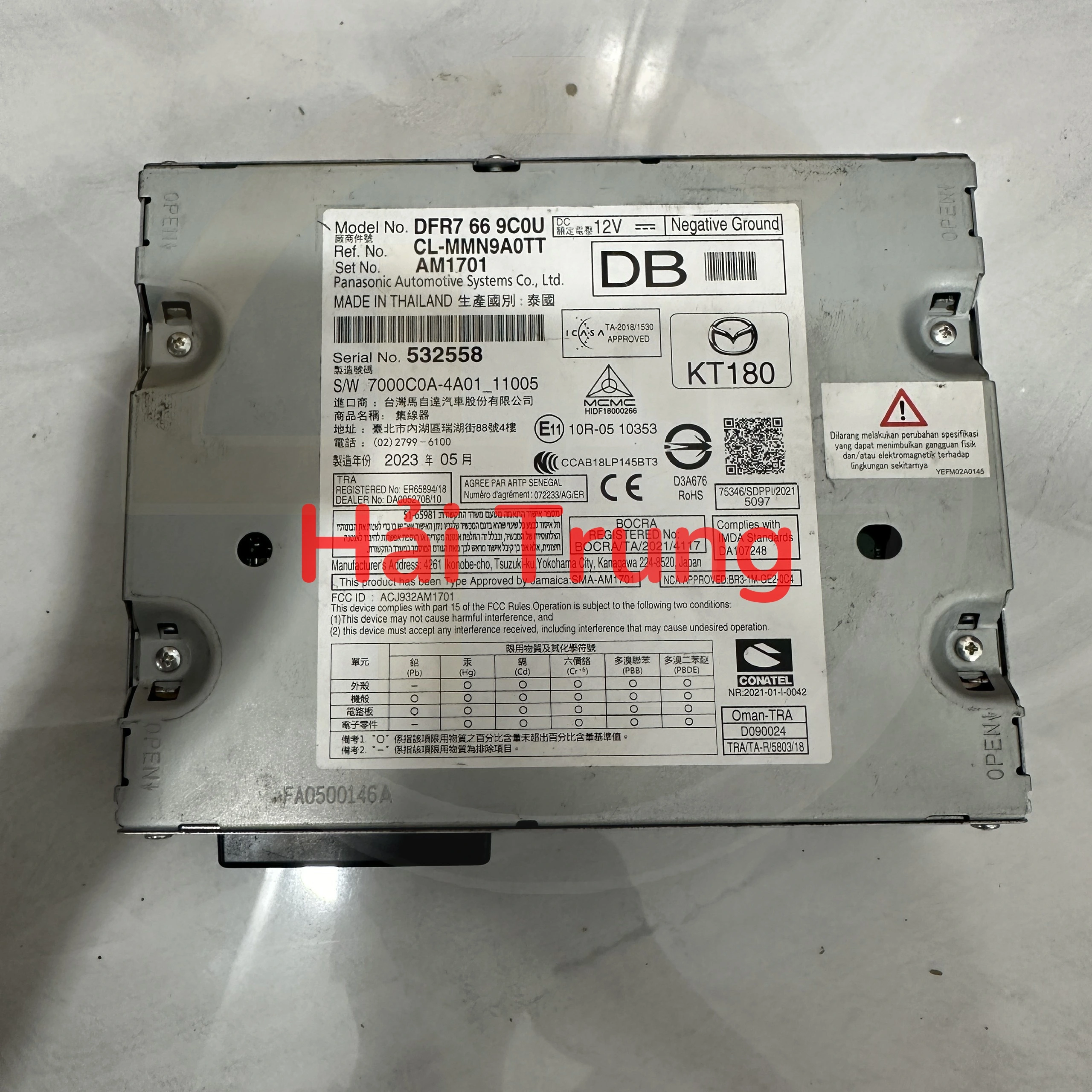 Hộp âm thanh, màn hình, radio Mazda CX30 2021-2026 Tháo Xe DFR7 66 9C0G 