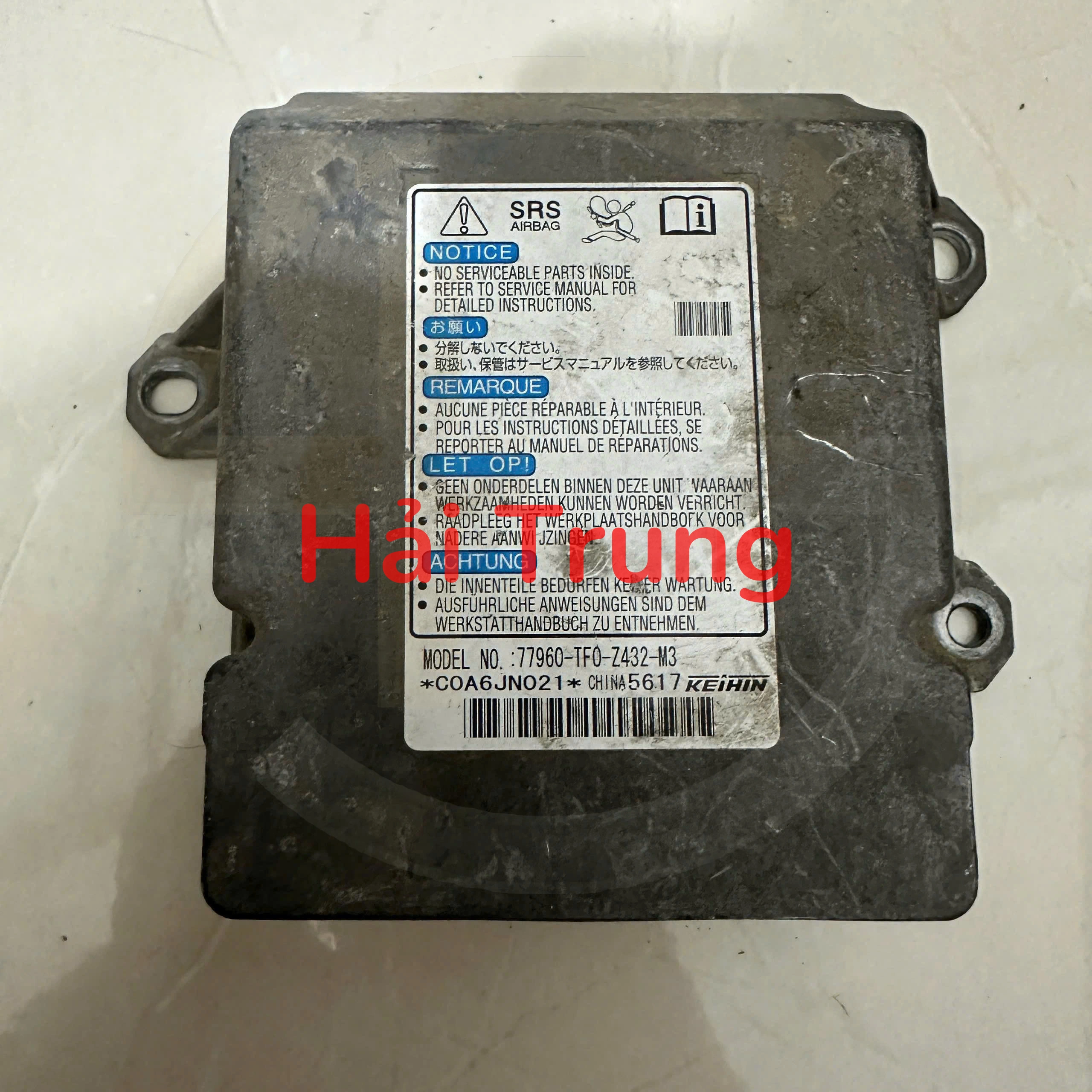 77960TF0Z432M3 Hộp điều khiển túi khí Honda Jazz 2008 - 2014 Tháo Xe