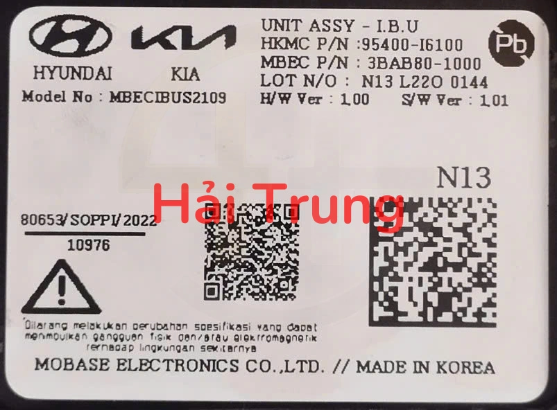 95400I6100 Hộp điều khiển điện tử IBU Hyundai Creta 2022-2024 Tháo Xe