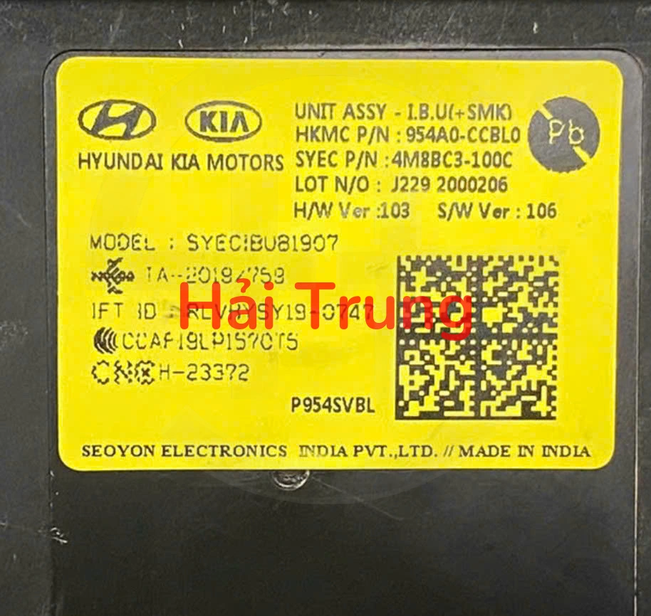 954A0CCBL0 Hộp điều khiển điện tử IBU Kia Sonet 2021-2025 Tháo Xe