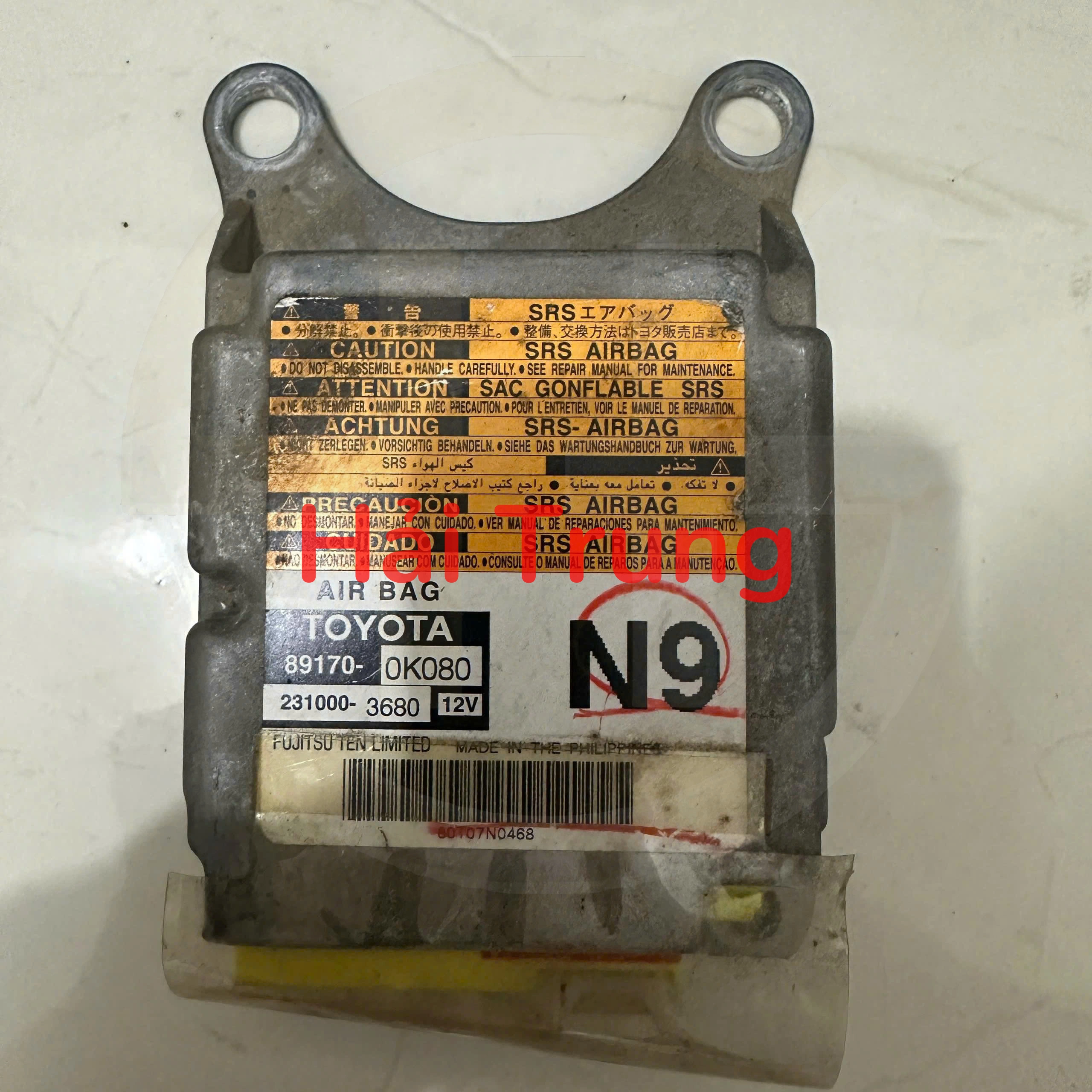 891700K080 Hộp điều khiển túi khí Toyota Innova, Hilux Tháo Xe