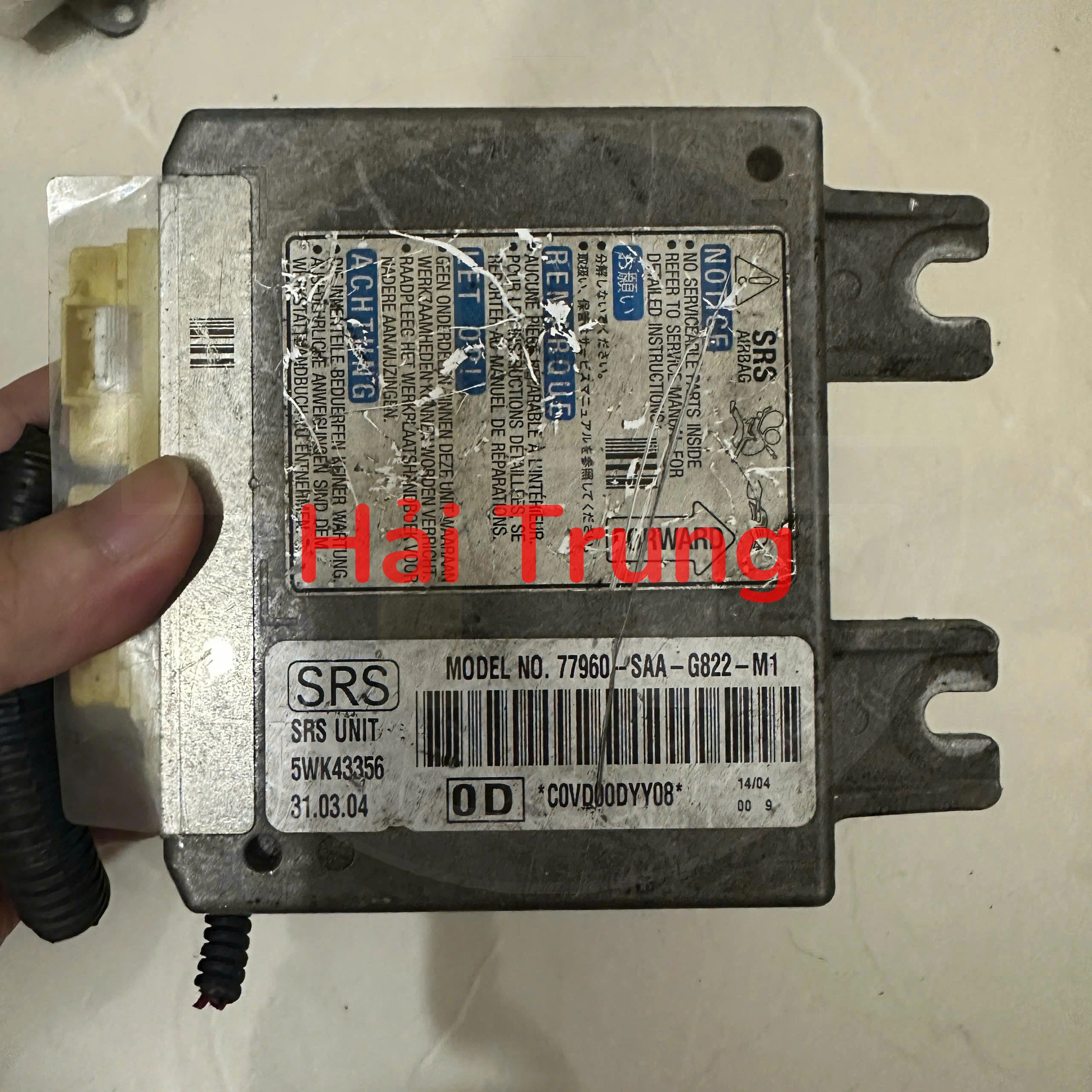 77960SAAG822M1 Hộp điều khiển túi khí Honda City - Jazz 2003 - 2008 Tháo Xe