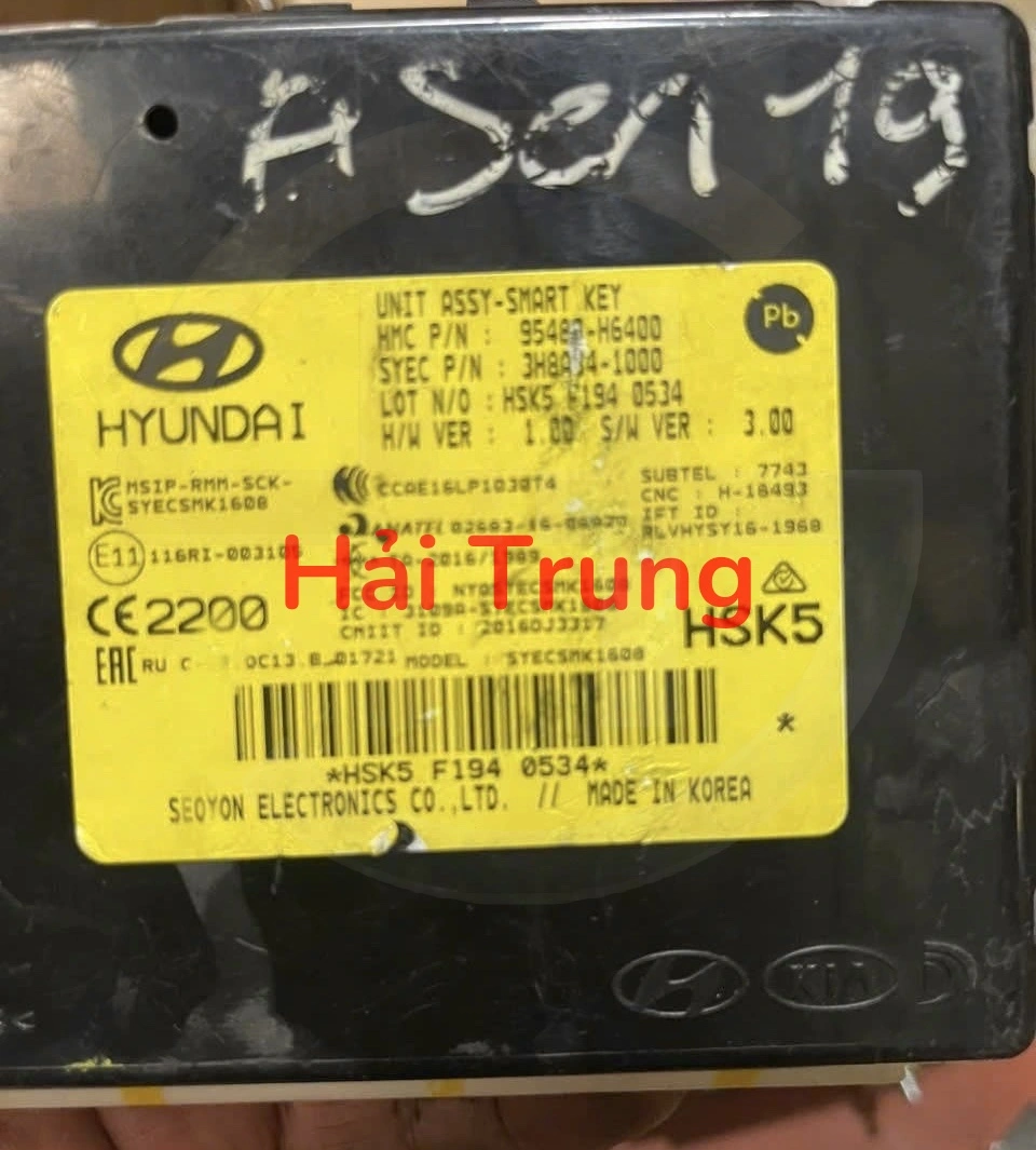 Thiết bị nhận tín hiệu Hyundai Accent 2018 95480H6400