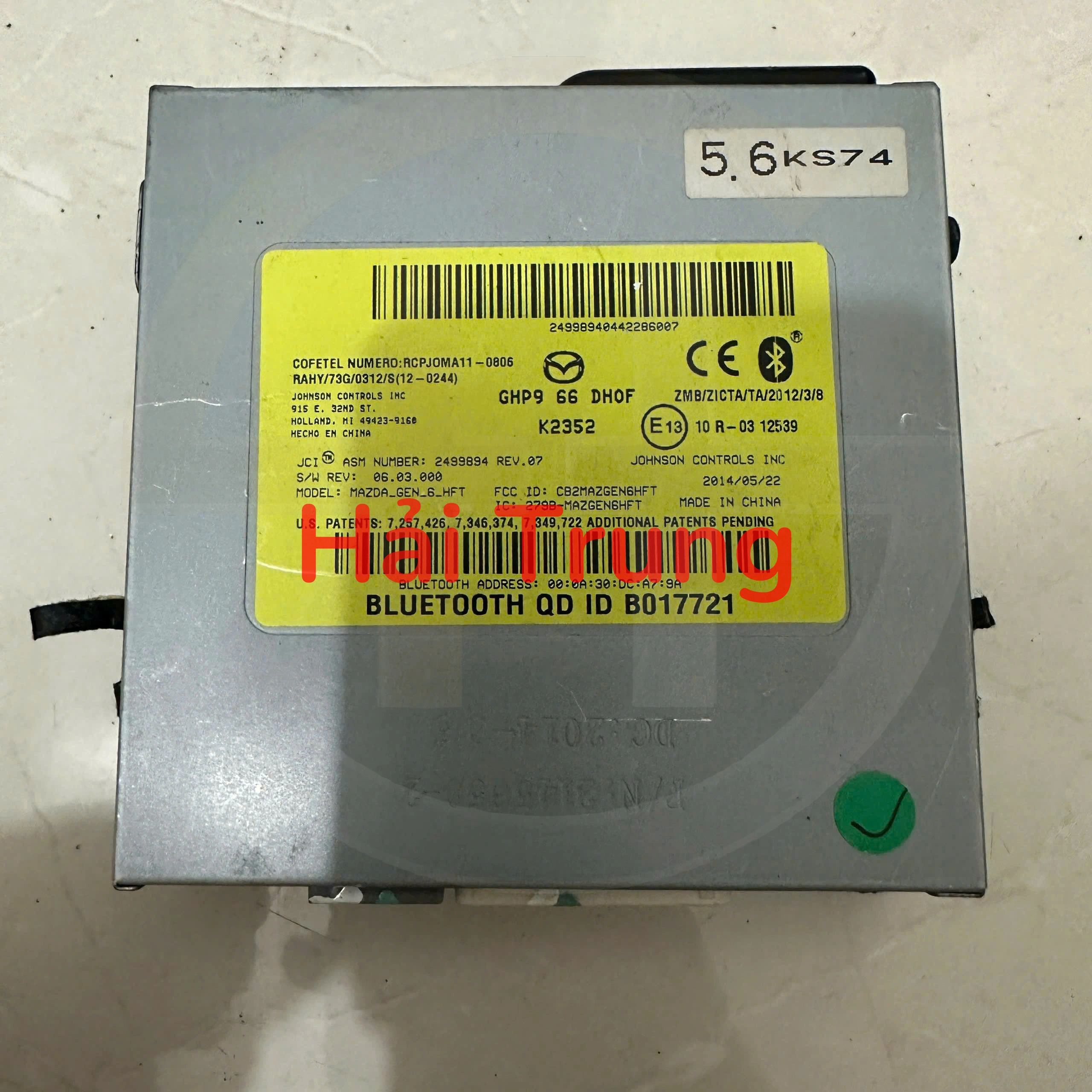 GHP966DH0F Hộp điều khiển Bluetooth Mazda 3, Mazda 6, Mazda CX5, CX8 Tháo Xe