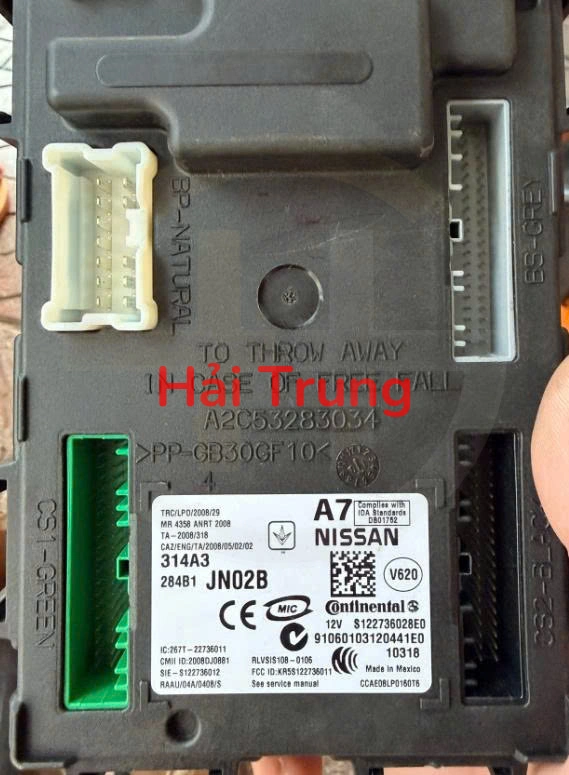 Hộp điều khiển thân xe BCM Nissan Teana 2011 Tháo Xe 284B1-JN02B 284B1JN02B