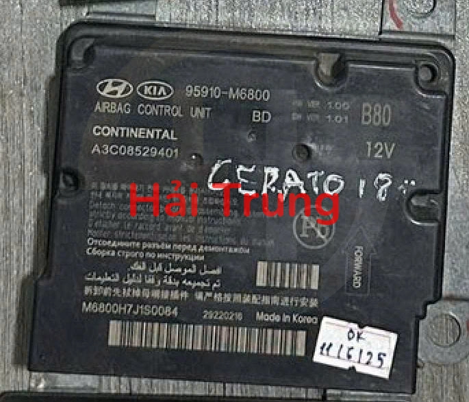 95910M6800 Tháo xe hộp điều khiển túi khí Kia Cerato 2018 2019 2020