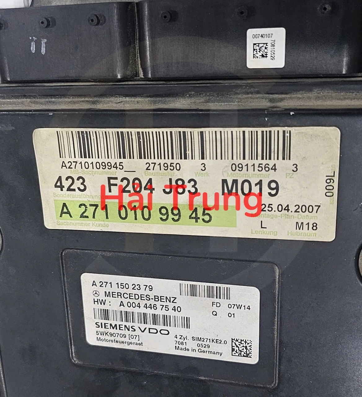 Hộp điều khiển động cơ ECU Mercedes Benz W204 C200 Tháo Xe A2710109945