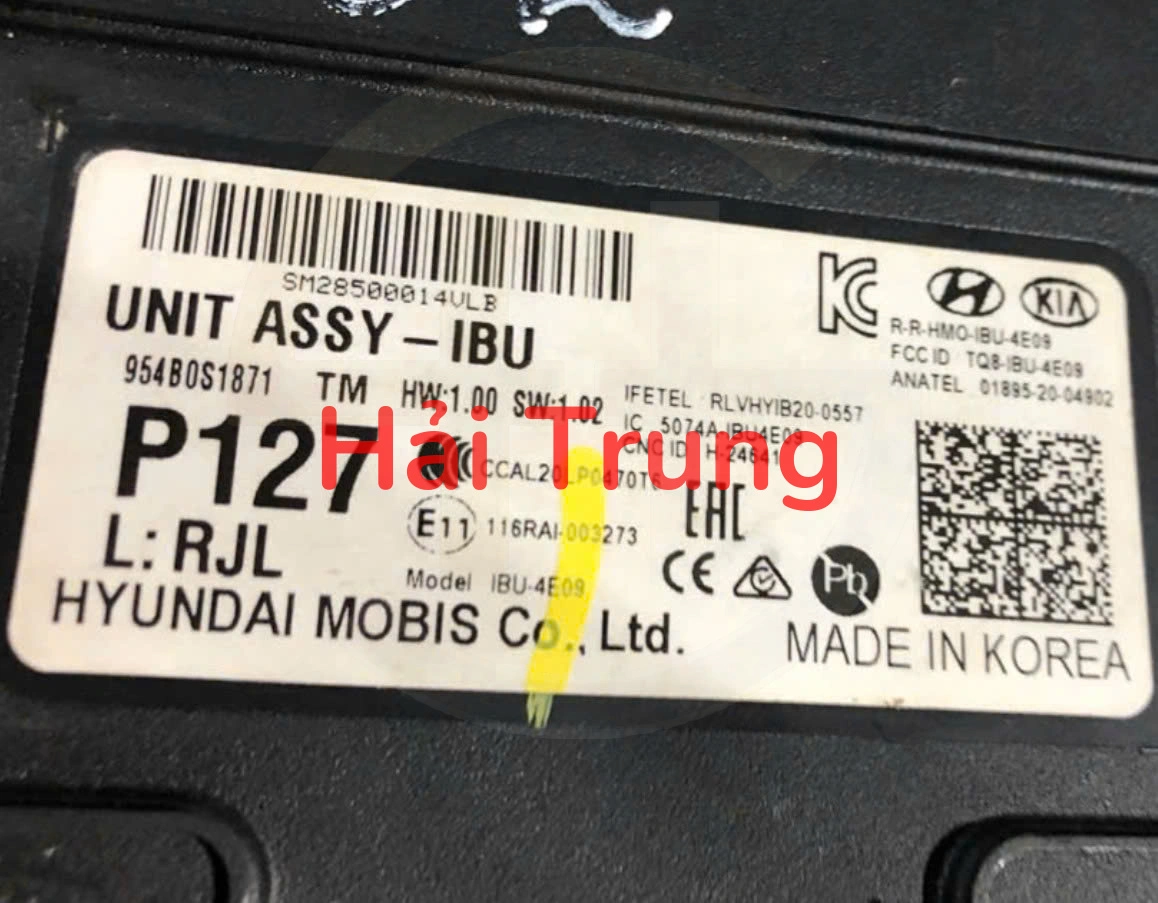954B0S1871 Hộp điều khiển điện tử IBU Hyundai Santafe 2019-2021 Tháo Xe