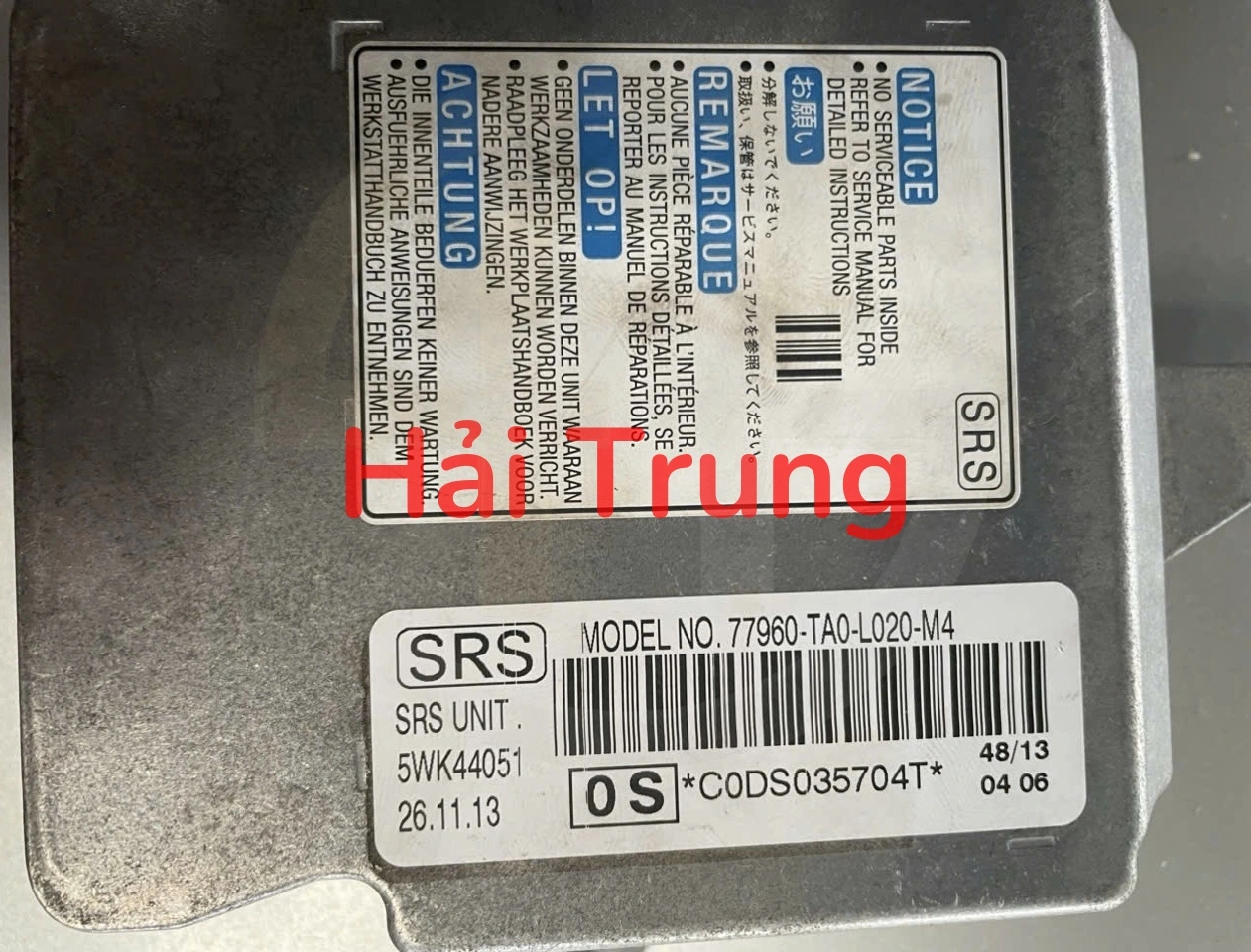 Hộp điều khiển túi khí Honda Accord Tháo Xe 77960-TA0-L020-M4 77960TA0L020M4