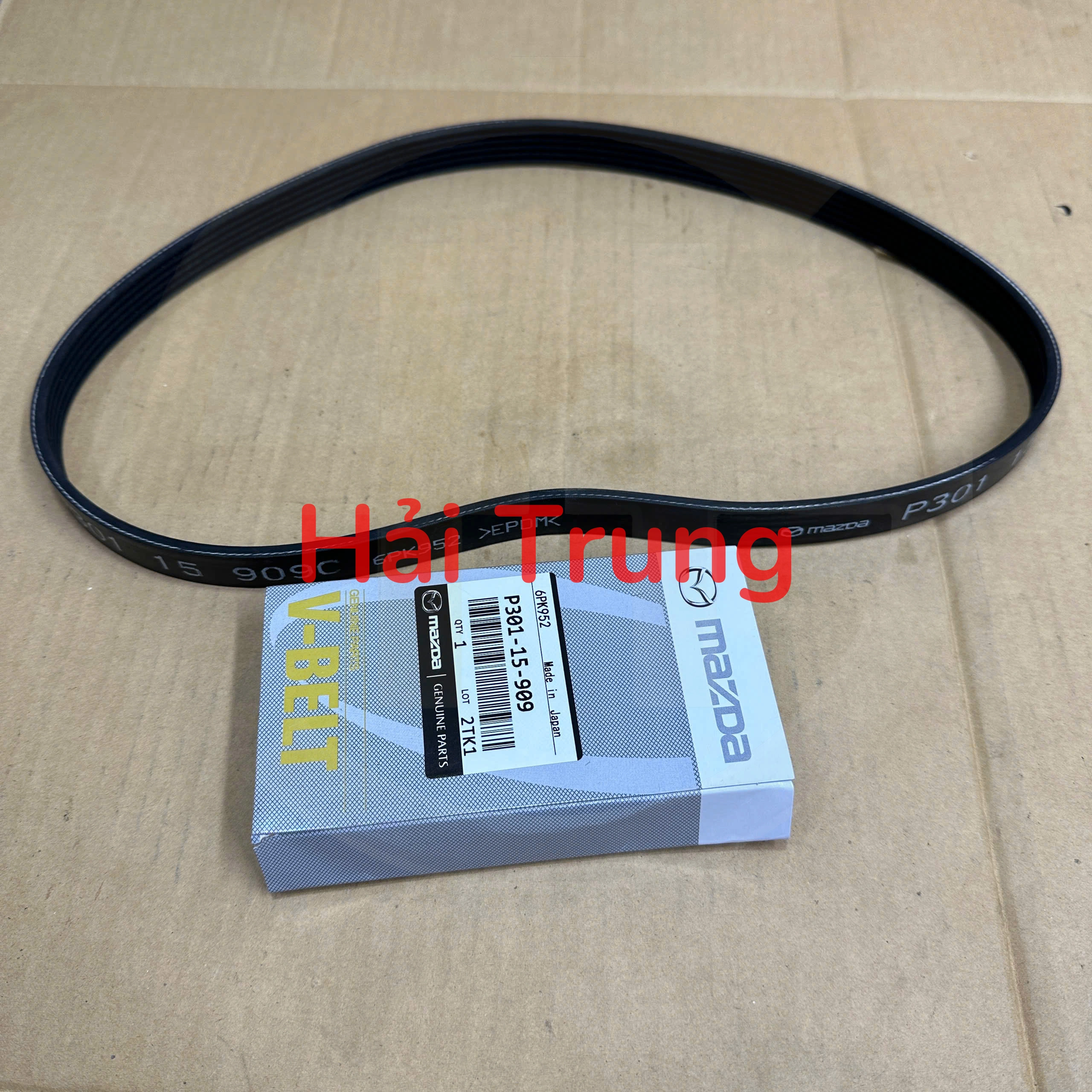Dây curoa điều hoà Mazda 2 2015 chính hãng P301-15-909