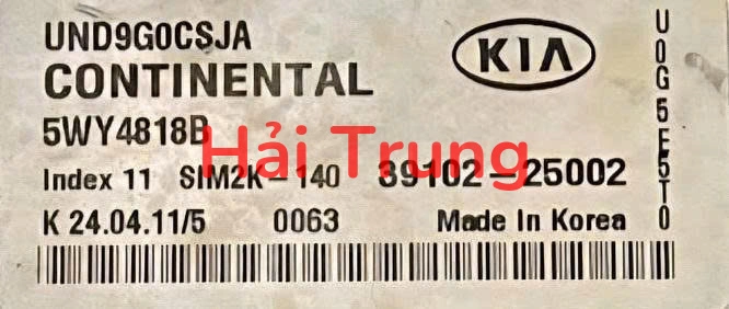 Hộp điều khiển động cơ ECU KIA CAREN 2.0 AT 2007-2013 Tháo Xe 39102-25002