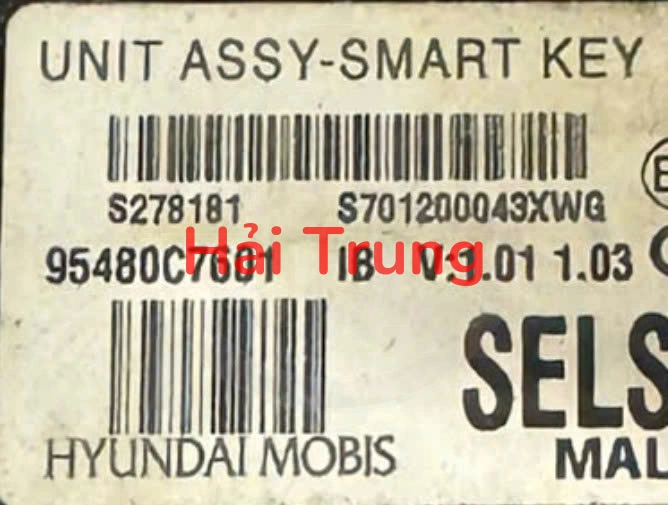95480C7601 Hộp điều khiển chìa khóa Smart Key Hyundai I20 2015 Tháo Xe
