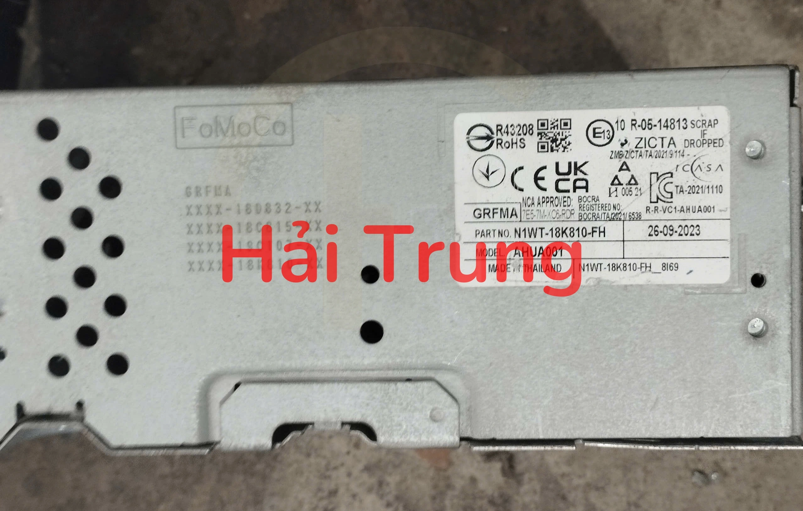 Hộp Radio Ford Ranger 2023 Tháo Xe N1WT-18K810-FH