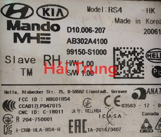 Hộp cảm biến va chạm sau Hyundai Santafe 2019-2021 Tháo Xe 99150S1000