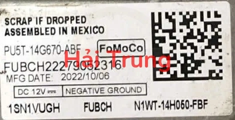 Hộp điều khiển giao tiếp Sync FORD Ranger 2023-2026 Tháo Xe PU5T-14G670-ABF