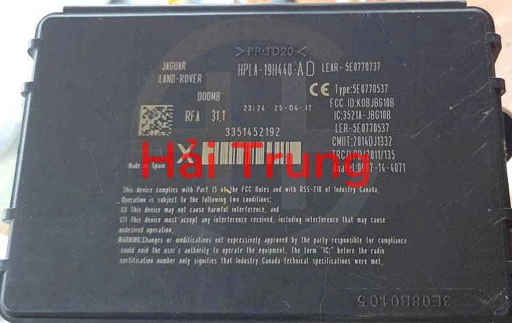 Hộp điều khiển chìa khóa thông mình Keyless JAGUAR XF Tháo Xe HPLA-19H440-AD HPLA19H440AD