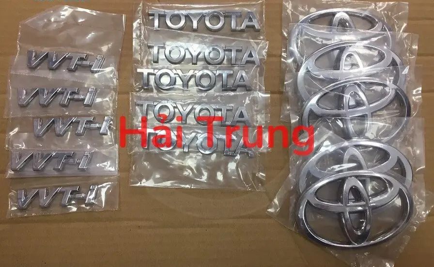 Biểu tượng Toyota, chữ Toyota, chữ Vvti cho Toyota Vios