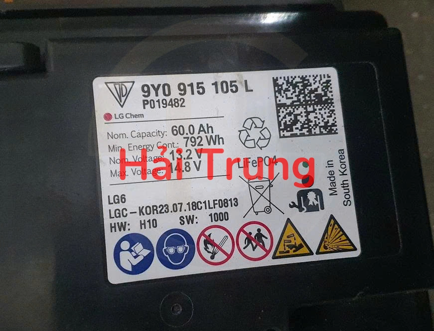 Bình ắc quy Lithium-ion Porsche Cayenne, Panamera, Macan Tháo Xe 9Y0915105L