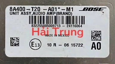 Hộp khuếch đại Âm thanh âm ly Honda Civic 2022-2024 Tháo Xe 8A400-T20-A01-M1