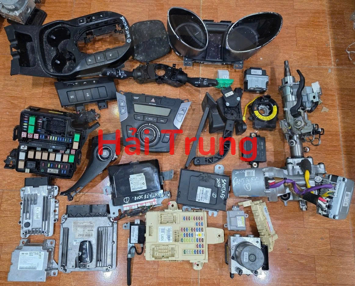 Tháo Xe Full set nổ, bộ nổ, hộp điện đầy đủ Hyundai Santafe 2014-2017