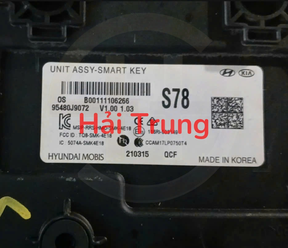 Hộp chìa khóa Smart Key Hyundai Kona 2019 2020 2021 2022 Tháo Xe 95480J9072