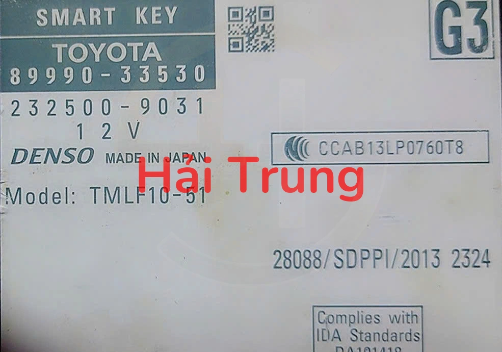 Hộp Smart Key Toyota Camry 8999033530