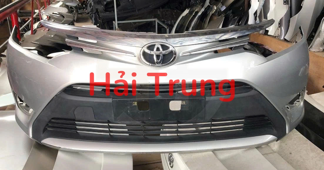 Cản trước Toyota Vios 2014 2015 2016 màu trắng bạc Tháo Xe