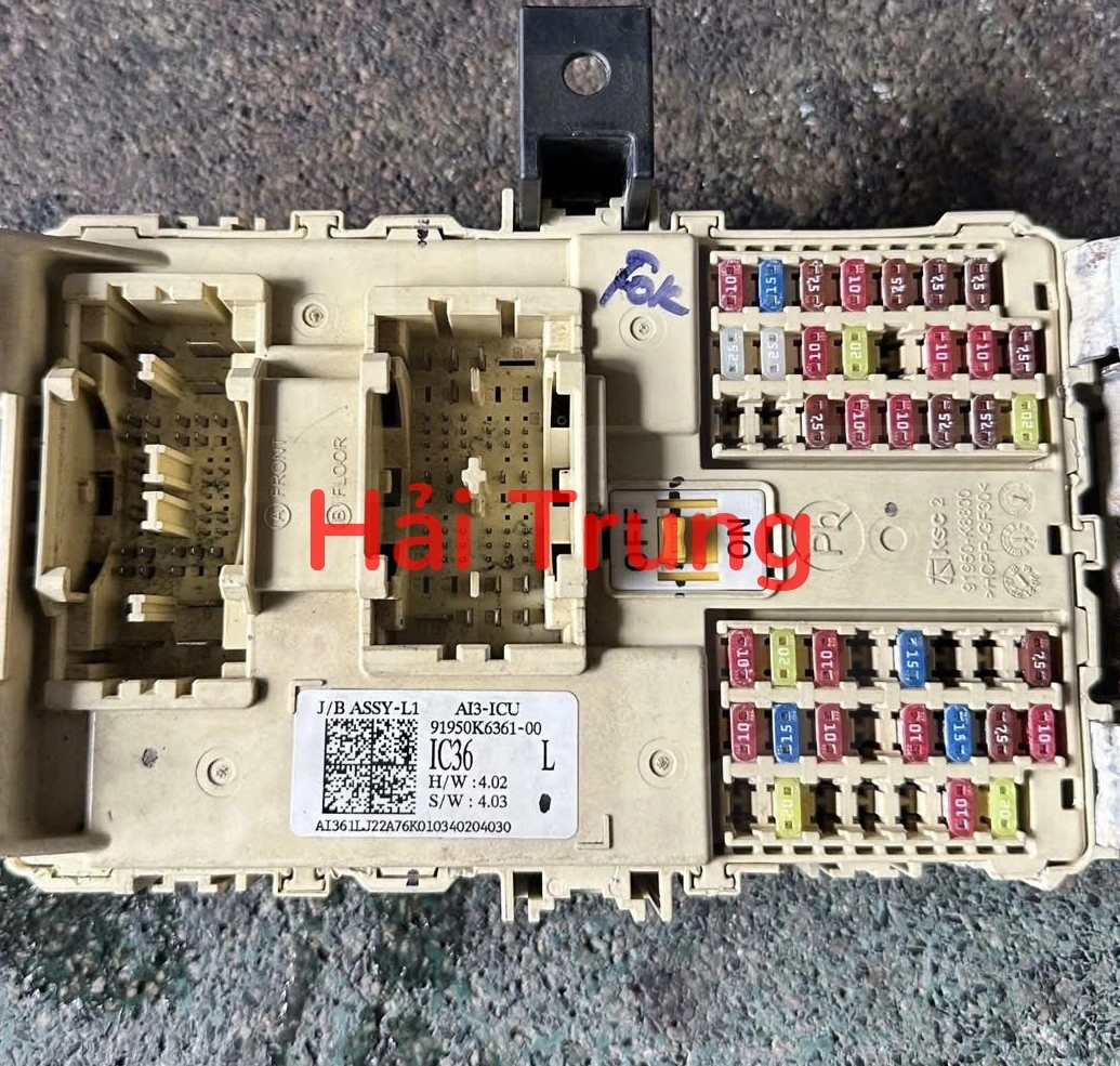 Hộp cầu trì trong xe Hyundai I10 2020-2024 Tháo Xe 91950K6361