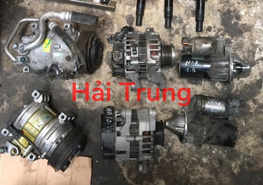 Tháo xe Lốc điều hòa, Máy phát, Củ đề Kia Morning, I10 3 Máy 