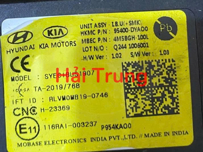 Hộp IBU + SMK Hyundai Accent 2025 2026 2027 Tháo Xe 95400DYA00