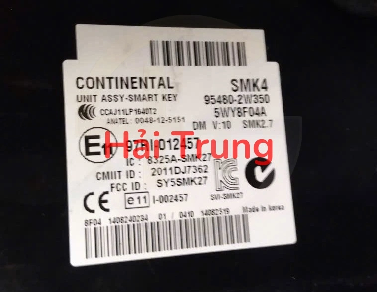 Hộp điều khiển chìa khóa thông minh Smart Key Hyundai Santafe 2012-2015 Tháo Xe 954802W350