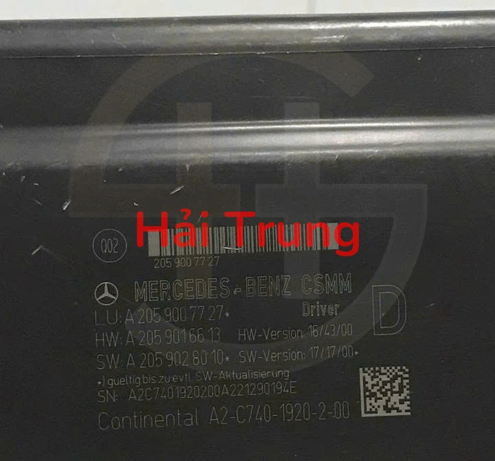 A2059007727 Hộp điều Khiển Ghế Trước Mercedes-Benz W205 Tháo Xe