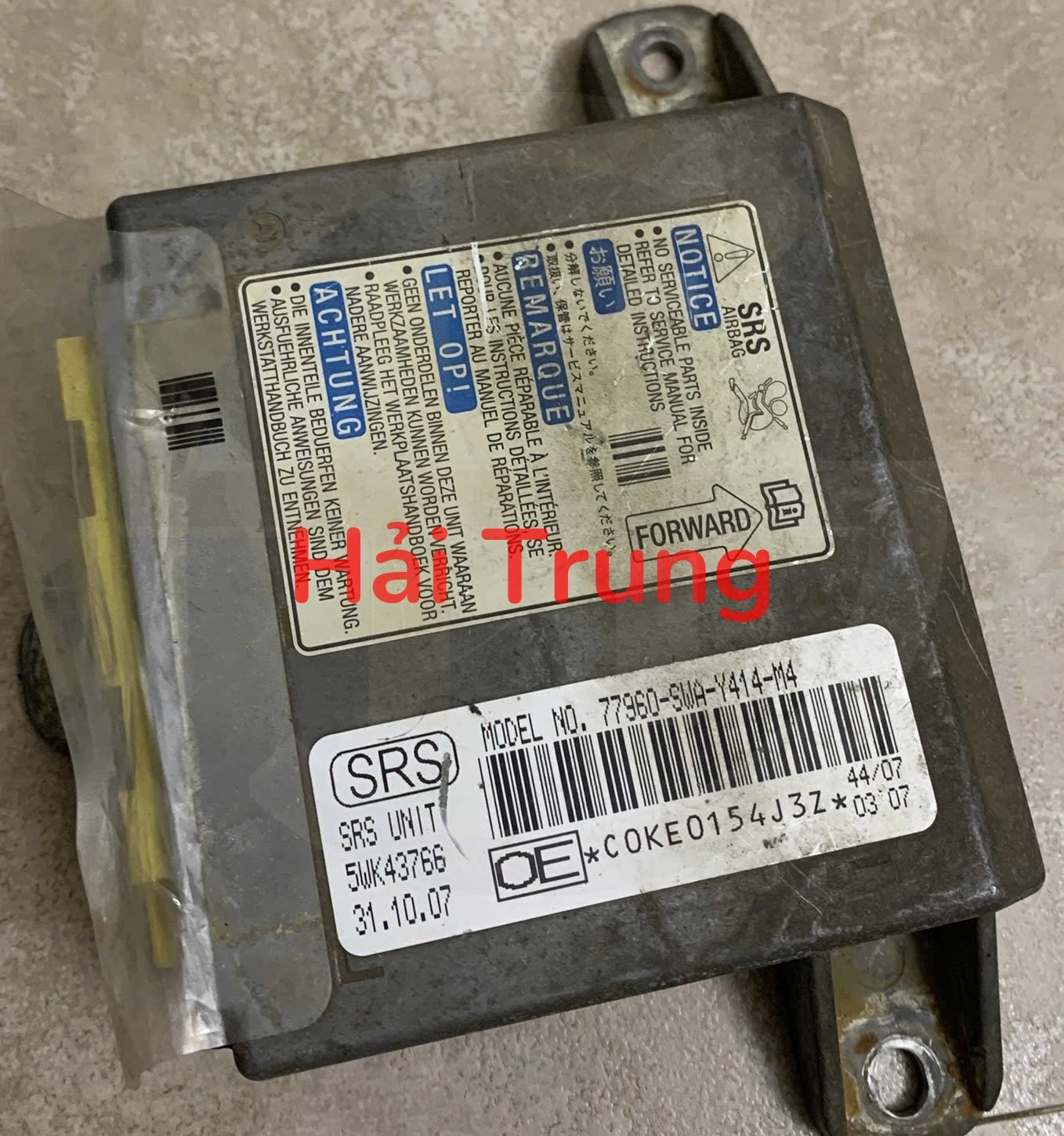Hộp điều khiển túi khí Honda CRV 2008-2012 Tháo Xe 77960-SWA-Y414-M4