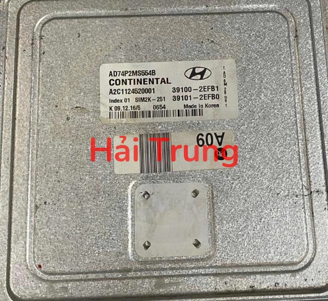 Hộp điều khiển động cơ ECU Hyundai Elantra 2019-2021 AT Tháo Xe 39100-2EFB1 391002EFB1